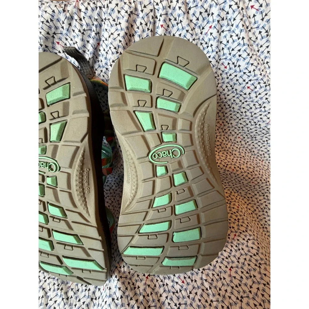 Chaco Kids Z1 Ecotread Sport Sandals Multi-Color Geometric Straps Size 1